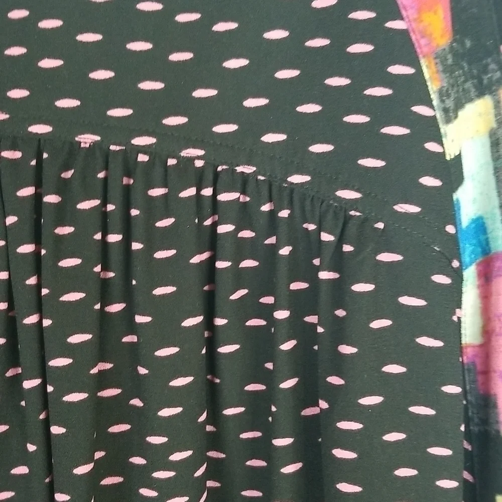 Rachel Roy Black Rainbow Fit Flare Midi Skirt Size 0 🎯